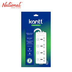 Kantt Extension Cord KAW-ECUO4S 4 Gang Universal, White - Home & Office Equipment