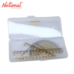 Topteam Math Set Clear 4s 1 Ruler + 2 Triangle + 1 Protractor T11143 - School & Office Supplies