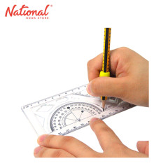 Topteam Ruler Multi-Functional 20cm Clear with Ruler Triangles Protractor T11187