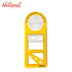 Topteam Ruler Multi-Functional 19cm Yellow with Shapes...