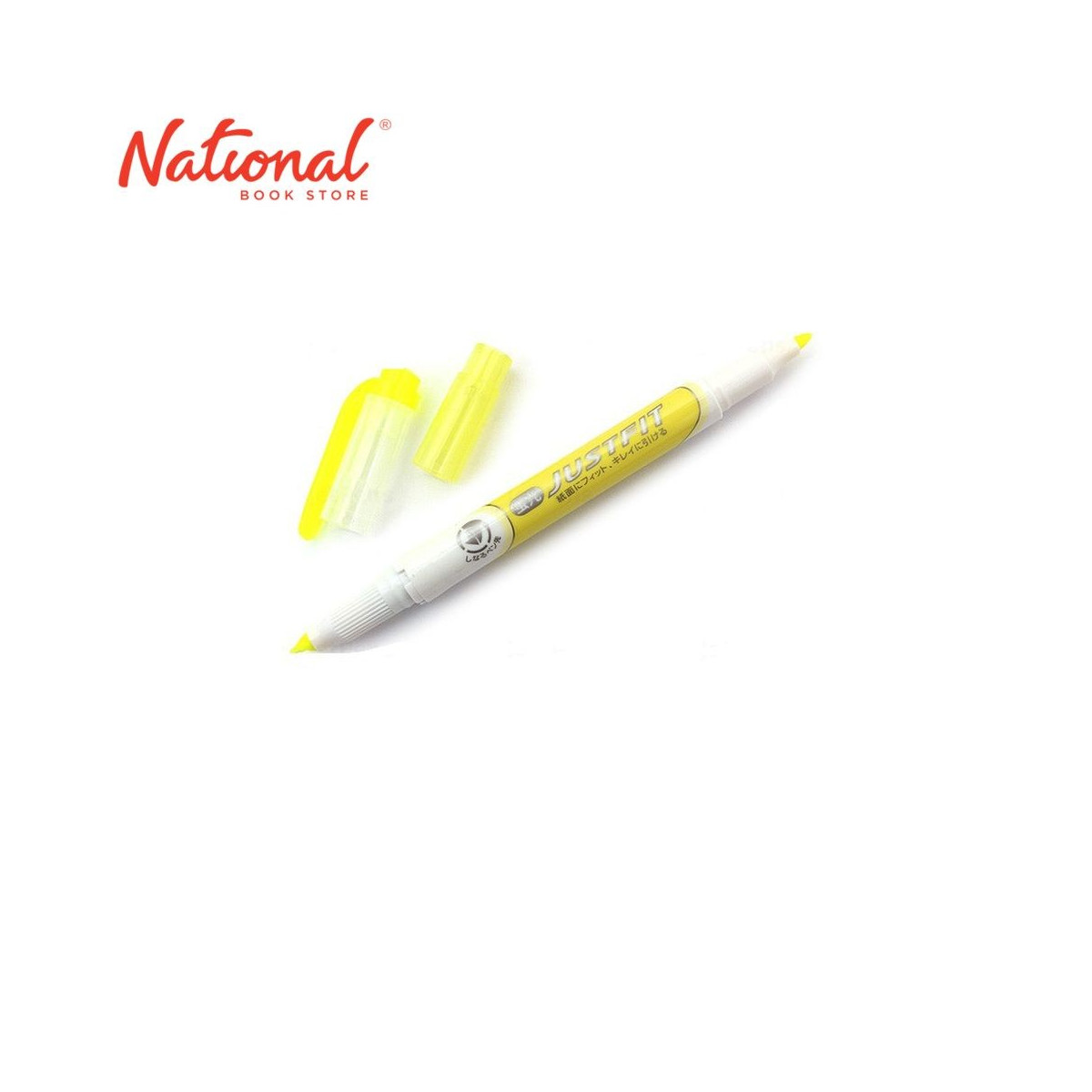 ZEBRA JUSTFIT DOUBLE TIP HIGHLIGHTER WKT17-Y YELLOW