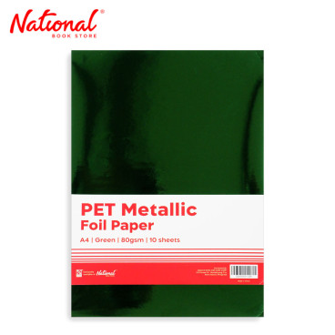 Best Buy Pet Metallic Paper 80Gsm 10's A4, Green - Arts & Crafts Supplies