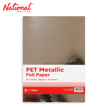 Best Buy Pet Metallic Paper 80Gsm 10's A4, Silver - Arts & Crafts Supplies