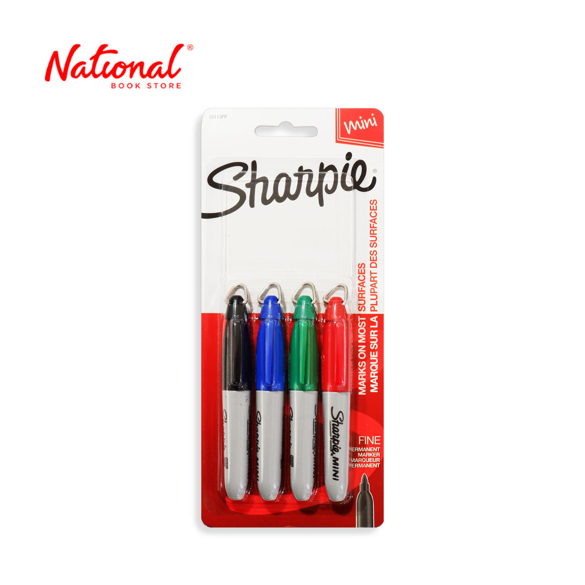 Sharpie Mini Permanent Marker Fine 4s 4024904 - School & Office Supplies