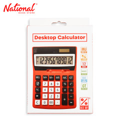 Best Buy Desktop Calculator BB-12L Red 12 Digits Dual...