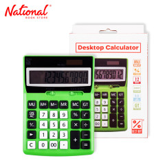 Best Buy Desktop Calculator BB-12L Green 12 Digits Dual Power - School & Office Equipment