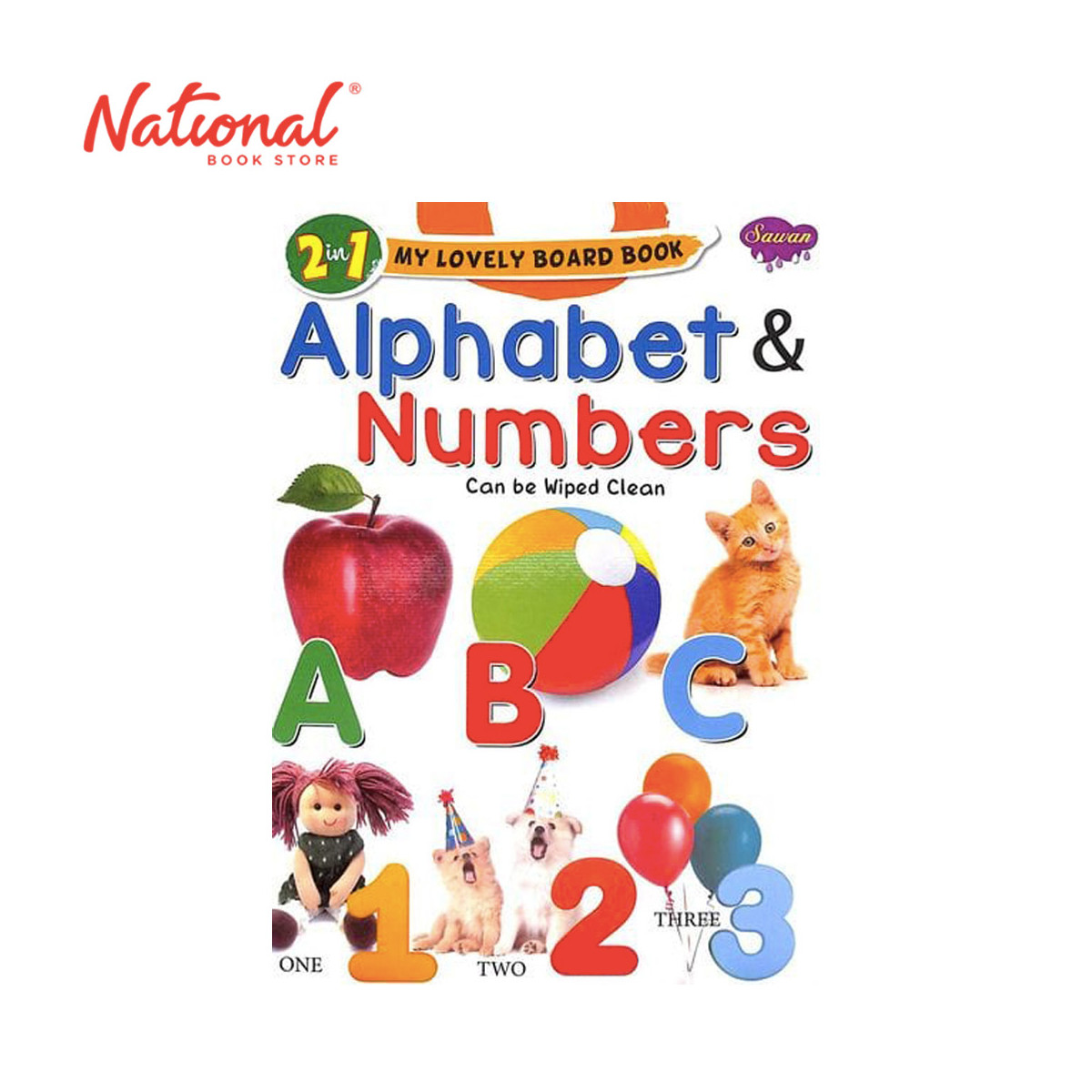 2 In 1 My Lovely Board Book Alphabet and Numbers - Trade Paperback - Preschool Books