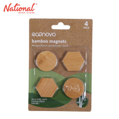 Magnet Button EC873931-B 4S 38x33mm Hexagon Bamboo Eco Friendly 35mm - School Supplies