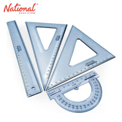 Staedtler Math Set 2 Triangle 1 Protractor 1 Ruler Clear...