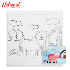 Canvas Painting Set 25x25 cm Little Donkey EG20204 with Acrylic Colors and Brush - Arts & Crafts