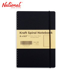 Premiere Notes Spiral Black Notebook with Elastic Band...