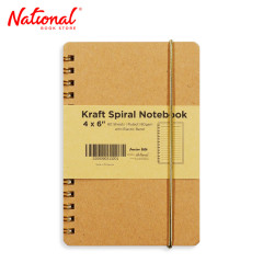 Premiere Notes Spiral Kraft Notebook with Elastic Band...