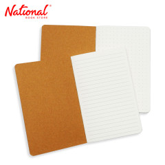 Premiere Notes Kraft Padded Notebooks 4x6 inches - 2 Pieces 32 Sheets - Ruled, Dotted - School