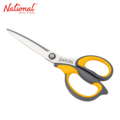 Deli Multi-Purpose Scissors Ergonomic Handle Yellow-Orange 8.25 Inches E77760 - School Supplies