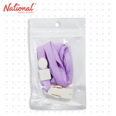 Lanyard with Plastic Buckle Clip Purple No. 3 - School & Office Supplies - ID Holder