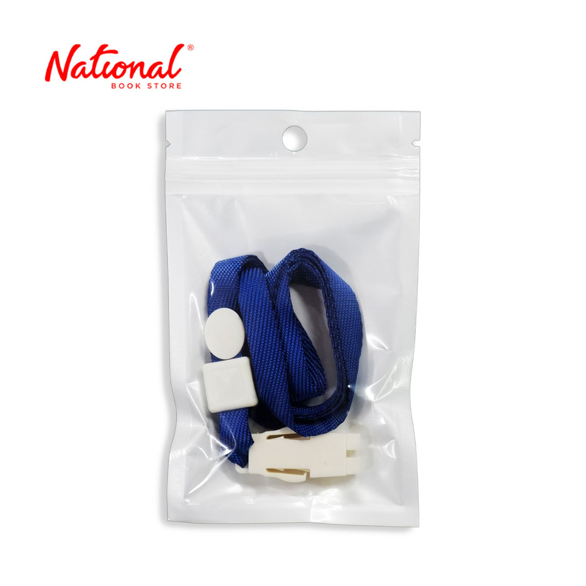 Lanyard with Plastic Buckle Clip Navy Blue No. 3 - School & Office Supplies - ID Holder