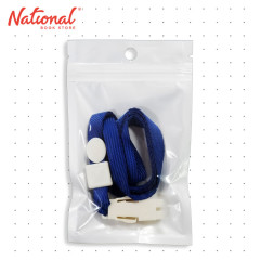 Lanyard with Plastic Buckle Clip Navy Blue No. 3 - School & Office Supplies - ID Holder