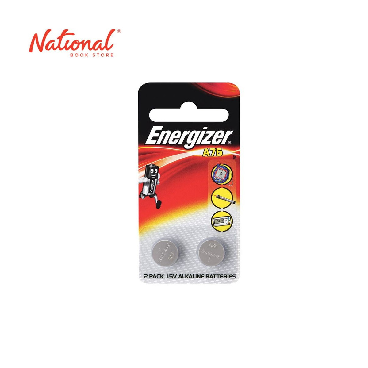 ENERGIZER BATTERY BUTTON  A76BP2  2S 1.5V MNG DIOXIDE