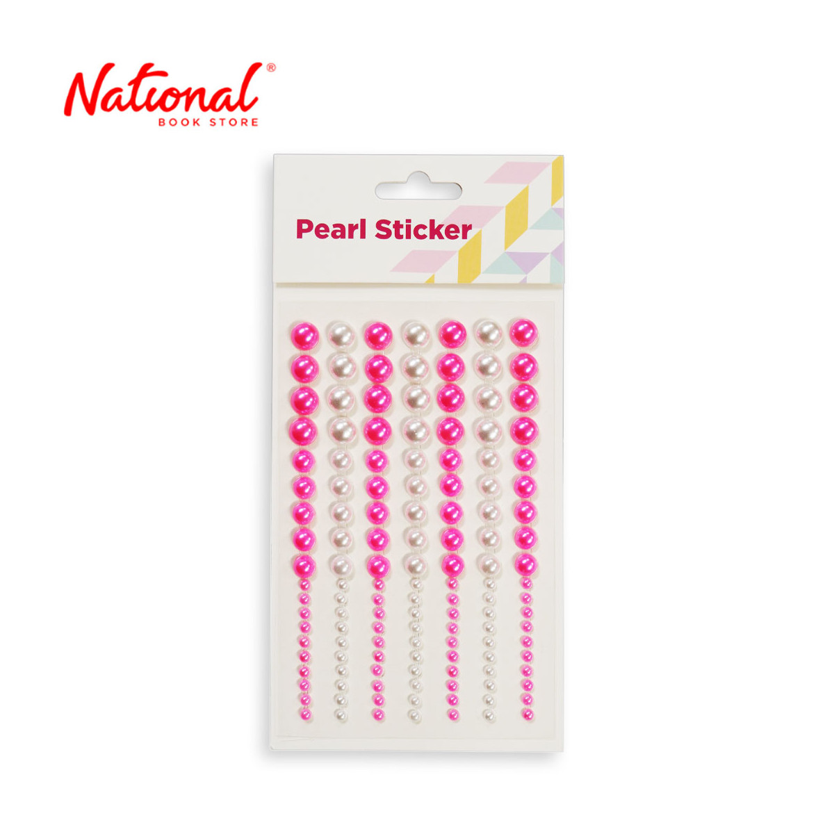 Pearl Sticker ZH-MO100 Pink & White Z6 - Stationery Items - DIY Arts & Crafts
