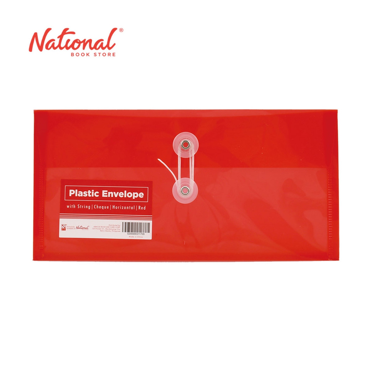 Best Buy Plastic Envelope Cheque Red String Lock Horizontal Expandable - School & Office Supplies