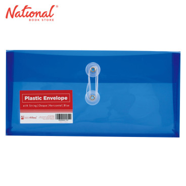 Best Buy Plastic Envelope Cheque Blue String Lock Horizontal Expandable - School & Office Supplies