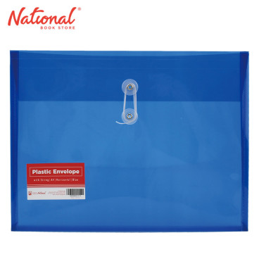Best Buy Plastic Envelope HA4 A4 Blue String Lock Horizontal Expandable - School & Office Supplies