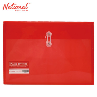 Best Buy Plastic Envelope HL2 Long Red String Lock Horizontal Expandable - School & Office Supplies