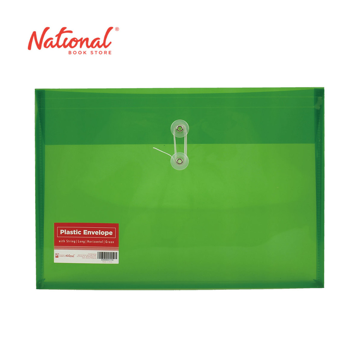 Best Buy Plastic Envelope HL5 Long Green String Lock Horizontal Expandable School & Office Supplies