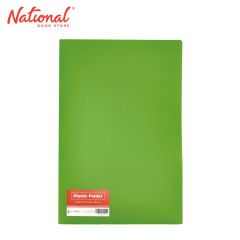 Best Buy Folder Plastic Long Green with Inside Pockets -...