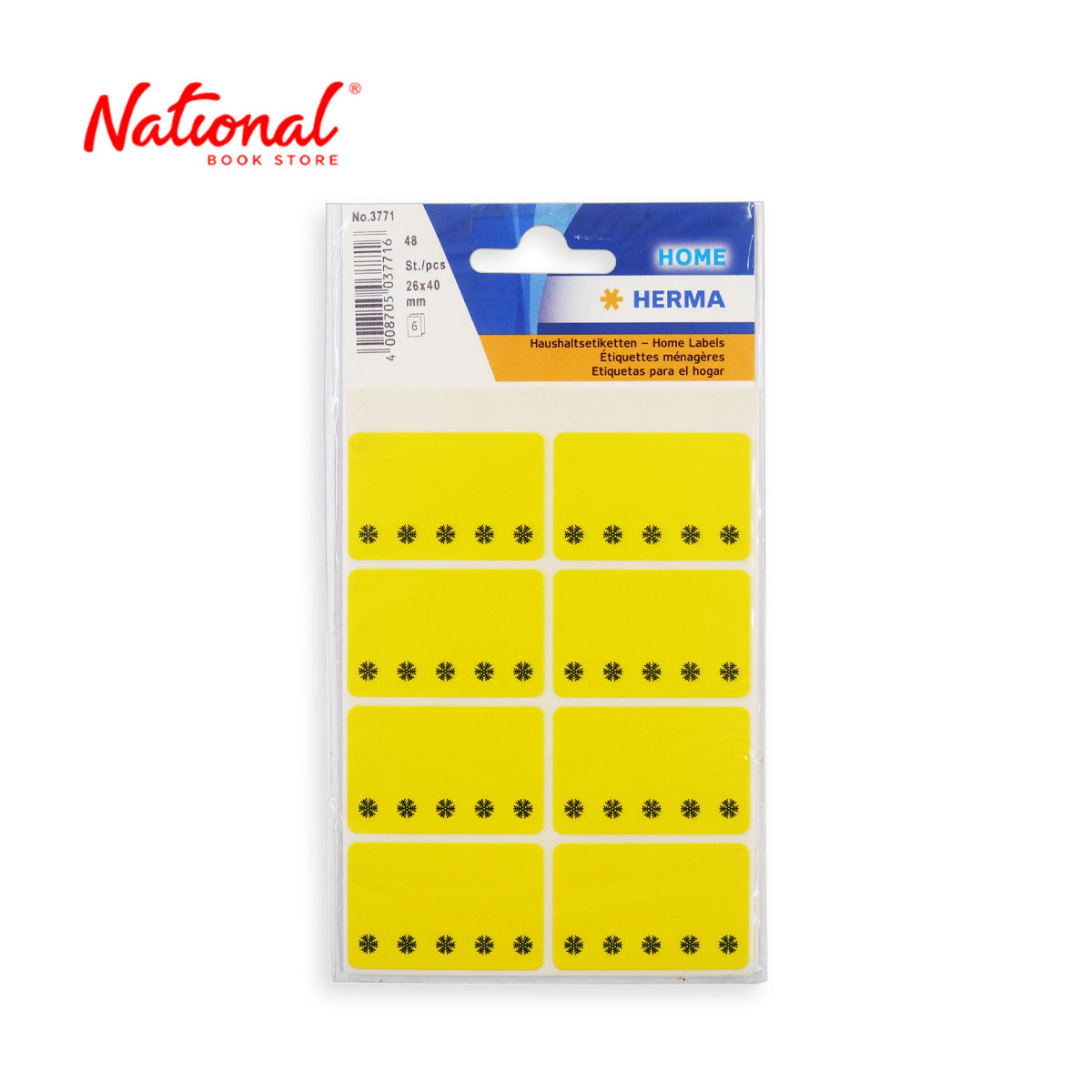Herma Label Sticker 3770 6 sheets 48's Labels Deep Freeze, Yellow - Stationery - Filing Accessories