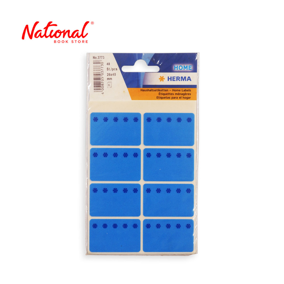 Herma Label Sticker 3770 6 Sheets 48's Labels Deep Freeze, Blue - Stationery - Filing Accessories