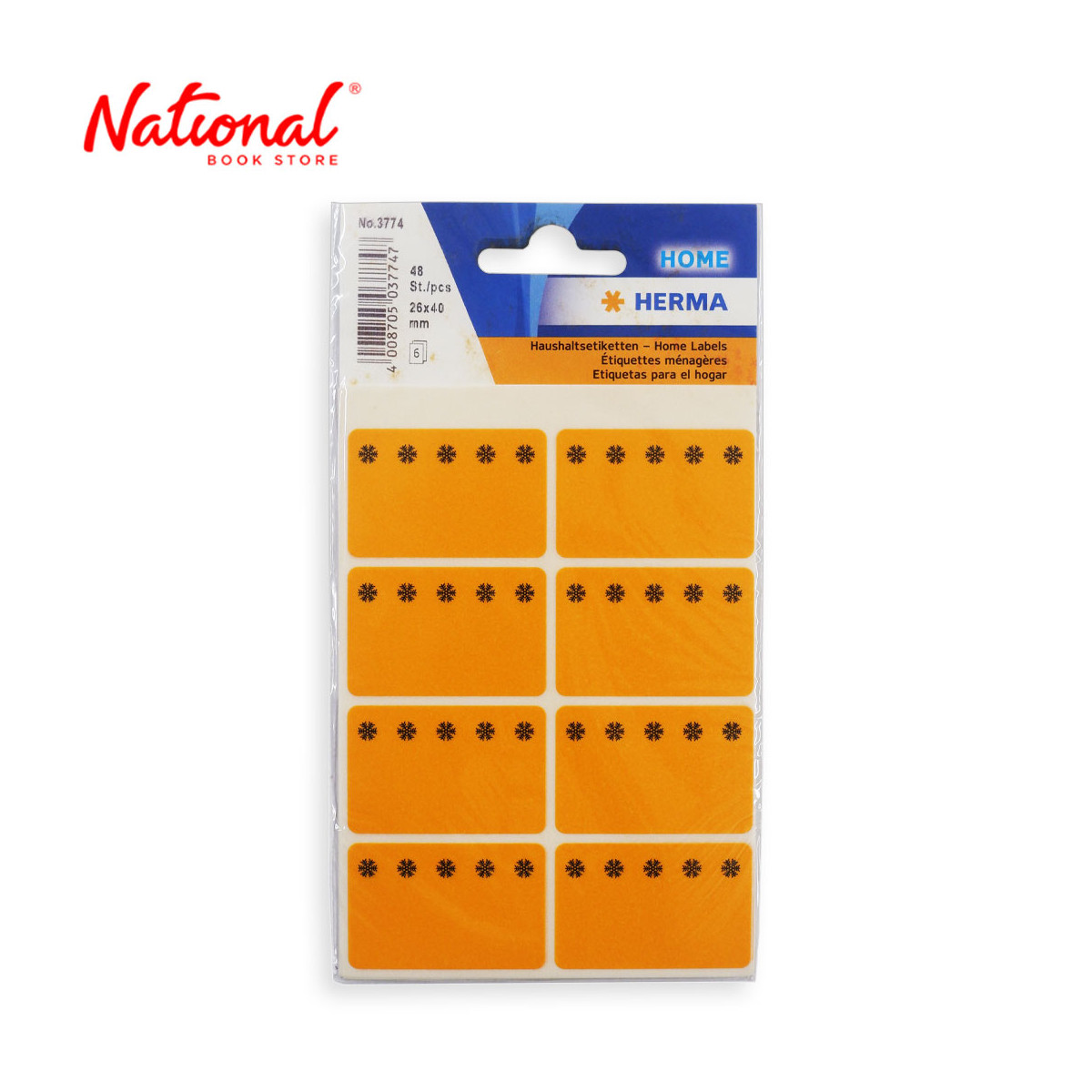 Herma Label Sticker 3770 6 Sheets 48's Labels Deep Freeze, Orange - Stationery - Filing Accessories