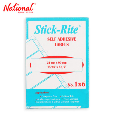 Stick-rite Label Sticker, 1x6 24mmx90mm - Stationery - Filing Accessories