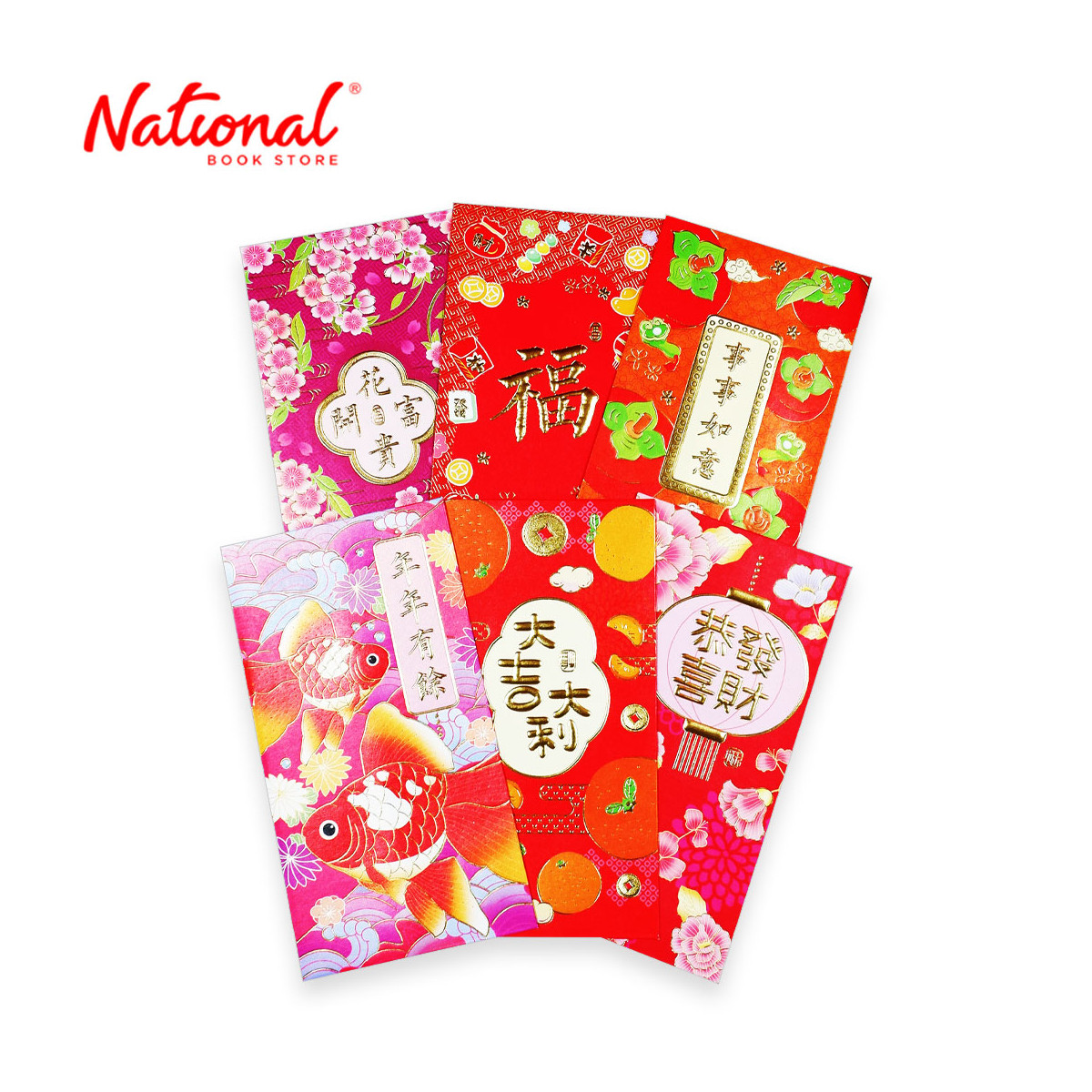 Big Ang Pao Cute Icons 9x17cm 6 pieces (assorted) - Gift Envelopes