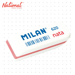 Milan Rubber Eraser Nata Bevelled White 620 2's BPM10044 - School & Office Stationery