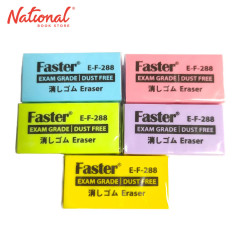 Faster Rubber Eraser Dust Free Assorted Pastel Blue Pink Green Violet Yellow Small E288