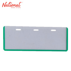 Long Life ID Name Plate 3 Hole Transparent Green 18x5.5cm...