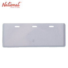 Long Life ID Name Plate 3 Hole Transparent Gray 18x5.5cm LL10GR - School & Office Supplies