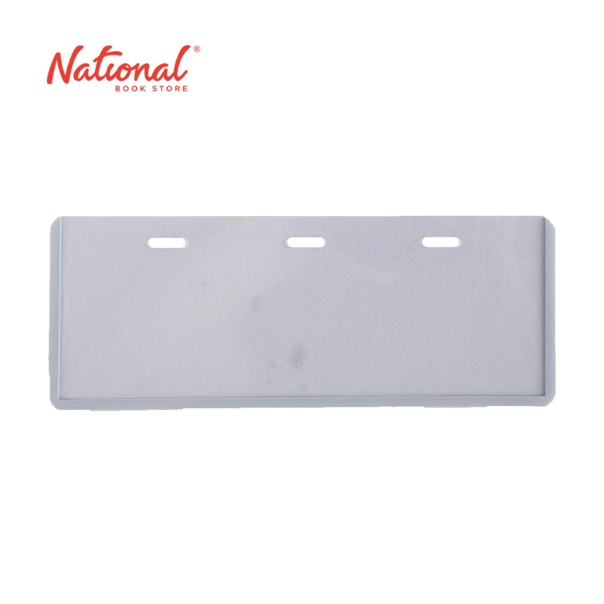 Long Life ID Name Plate 3 Hole Transparent Gray 18x5.5cm LL10GR - School & Office Supplies