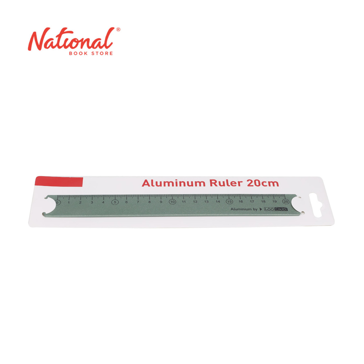 NB Looking Aluminum Ruler Green 20cm NC19T001 - School & Office Stationery