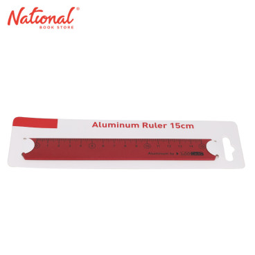 NB Looking Aluminum Ruler Red 15cm NC19T005 - School & Office Stationery