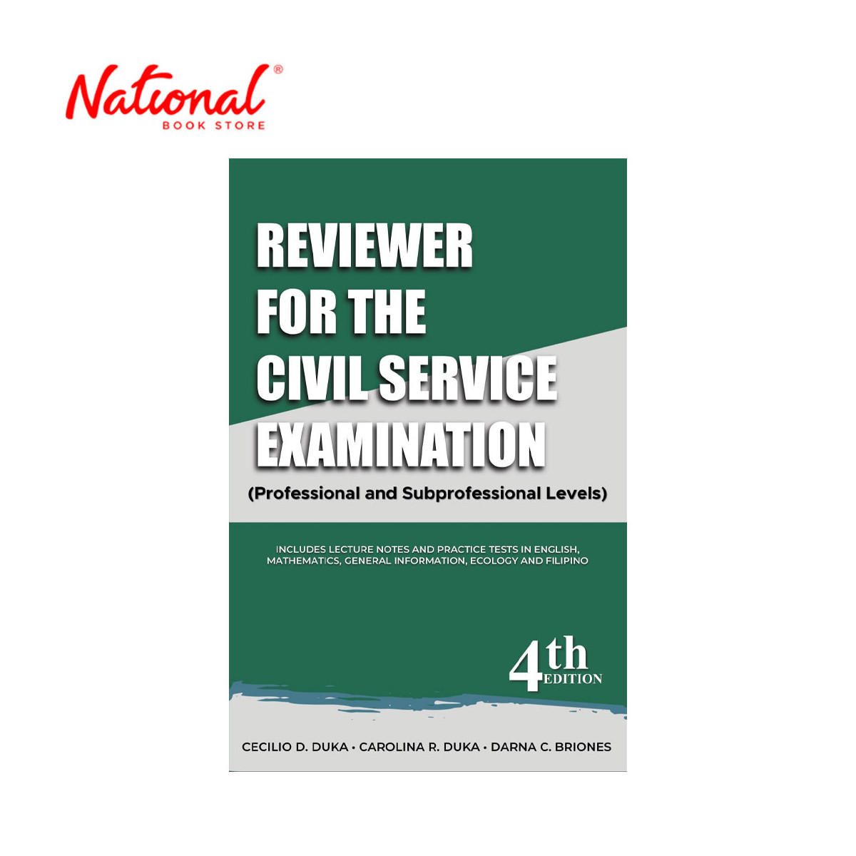 Reviewer Civil Service 4th Edition by Cecilio D. Duka - Trade Paperback - Study Guides