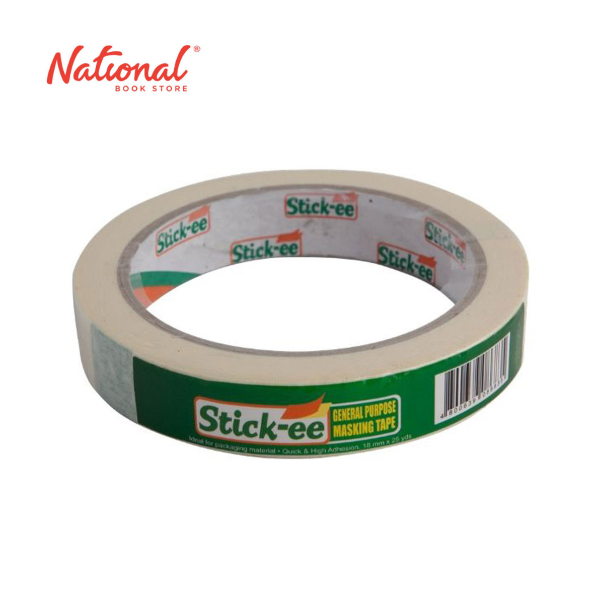 Stick-ee Masking Tape Big Roll 18mmx22m - School & Office Supplies