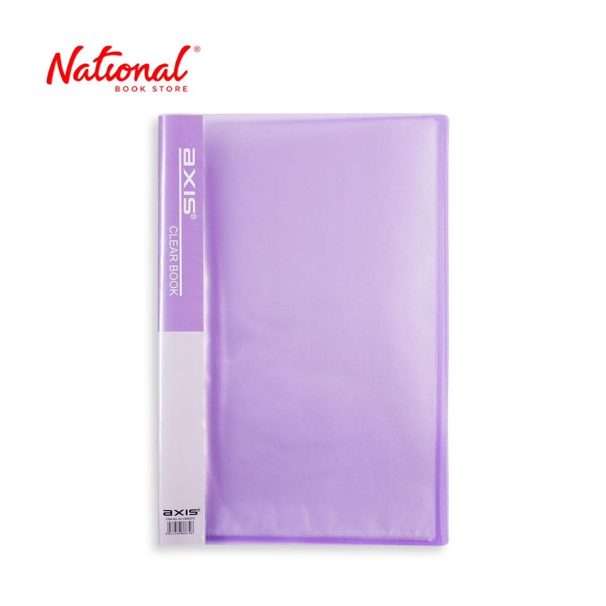Axis Clearbook Fixed AX-CB002FC Long Plain with Insert Spine Label, Violet - School & Office Supplies