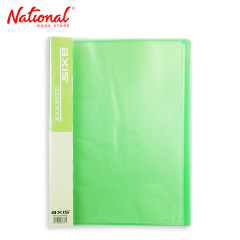 Axis Clearbook Fixed AX-CB002A4 A4 Plain with Insert Spine Label, Green - School & Office Supplies
