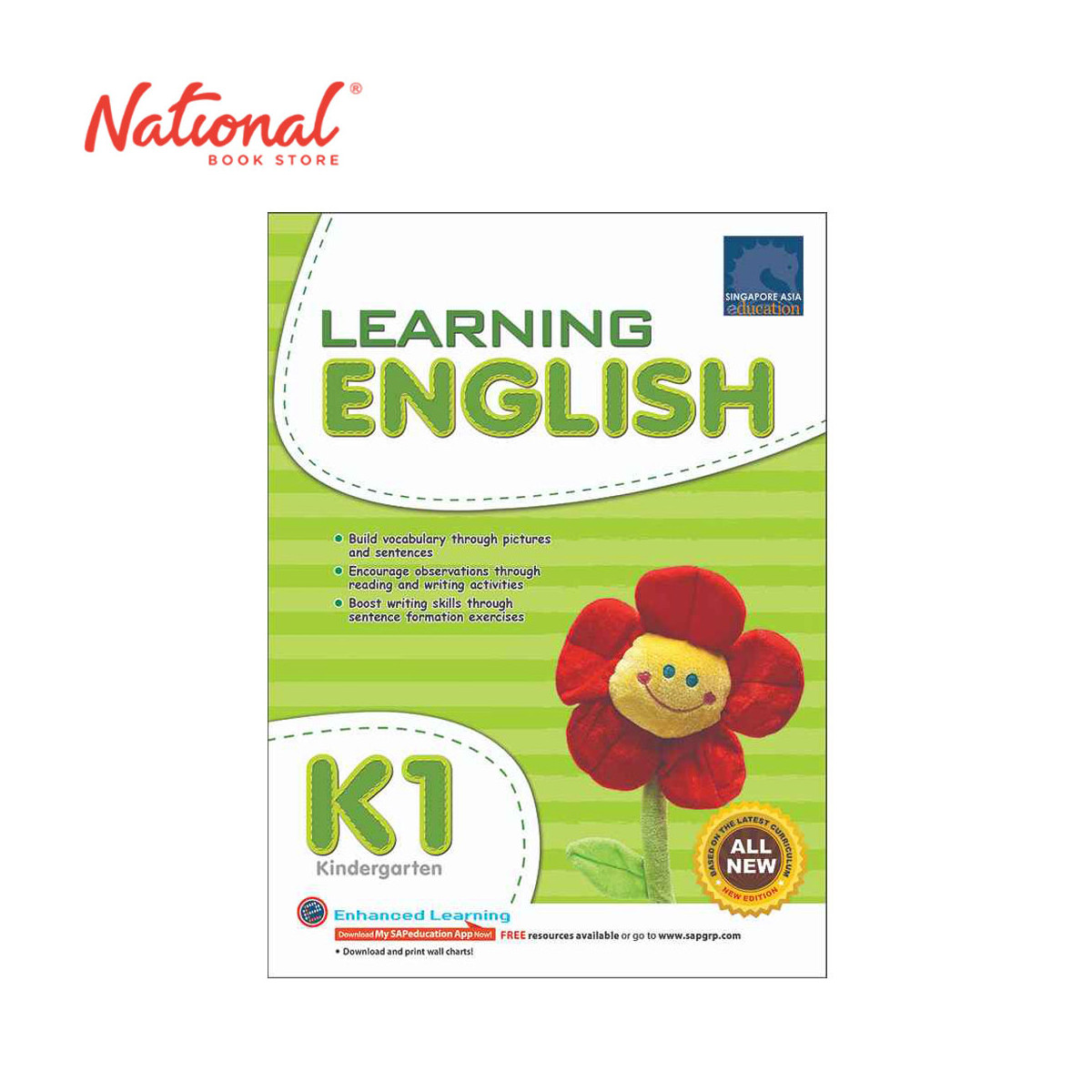 Learning English Kindergarten 1 by S. James - Trade Paperback - Reading for Preschool