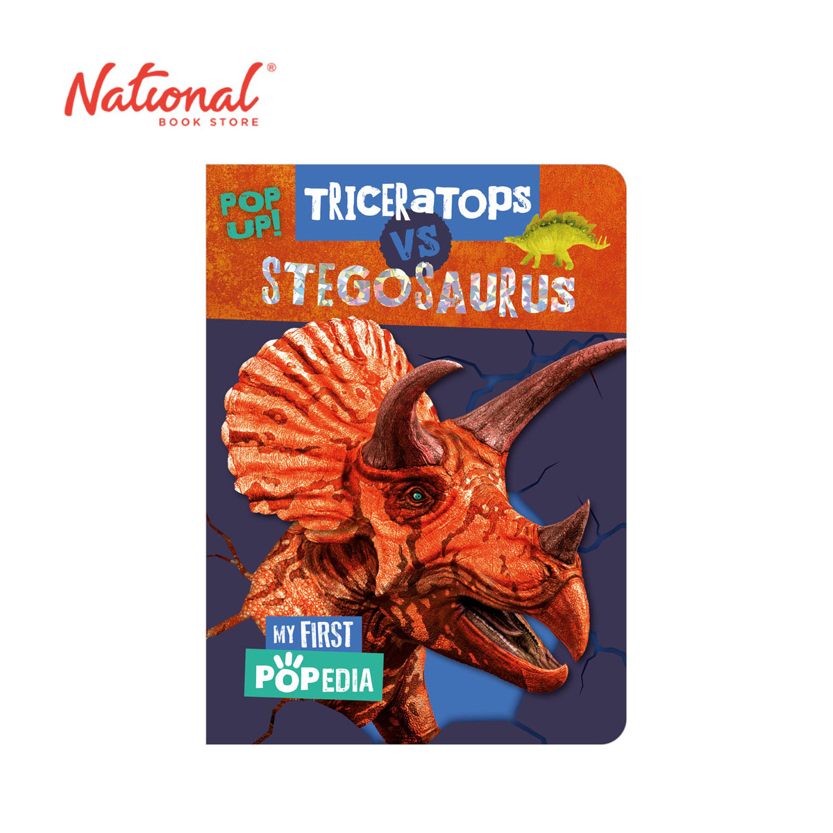 My First Popedia: Triceratops VS Stegosaurus - Board Book - Books for Kids
