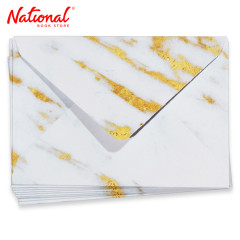 Baronial Envelope 7.5X11cm 10pcs/Pack Marble Print - Office Supplies