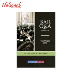 Bar Q & A: Taxation Law (2024) by Japar B. Dimaampao -...