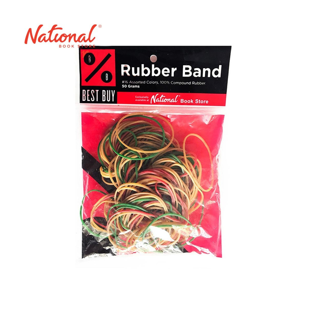 BEST BUY RUBBERBAND ROUND  50GMS ASSORTED COLOR